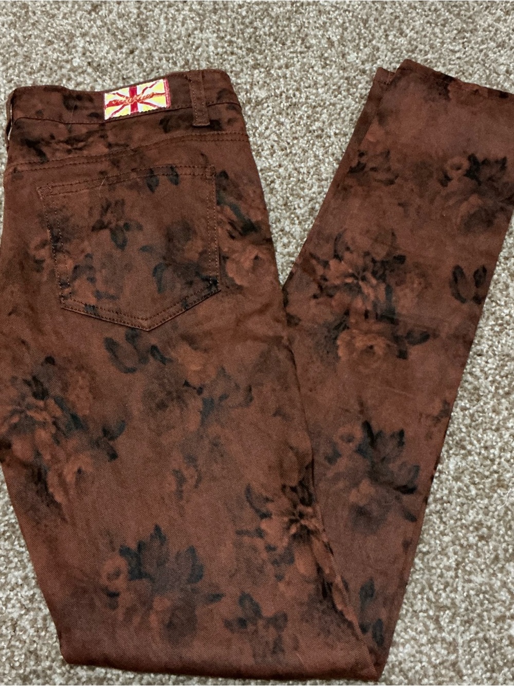 Machine Women’s Brown Floral Skinny Jeans